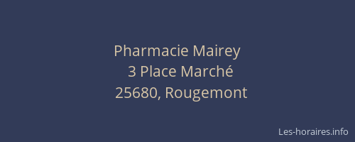 Pharmacie Mairey
