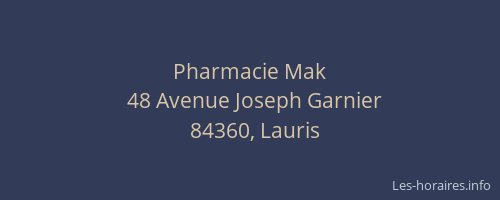 Pharmacie Mak