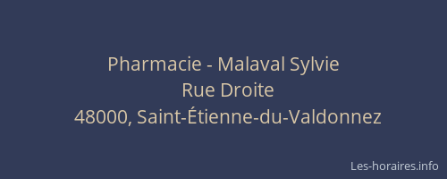 Pharmacie - Malaval Sylvie