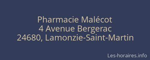 Pharmacie Malécot