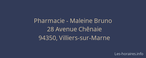Pharmacie - Maleine Bruno