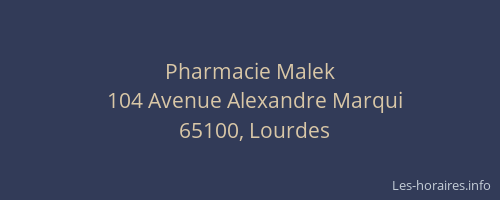 Pharmacie Malek