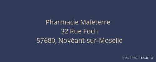 Pharmacie Maleterre