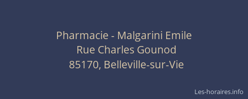 Pharmacie - Malgarini Emile