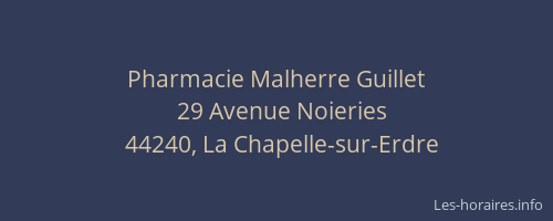 Pharmacie Malherre Guillet