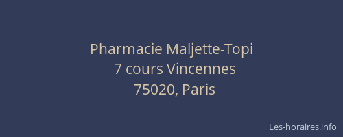 Pharmacie Maljette-Topi