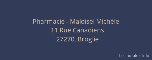 Pharmacie - Maloisel Mich&egrave;le