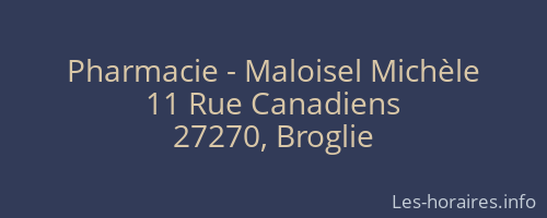 Pharmacie - Maloisel Michèle