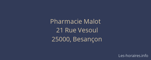 Pharmacie Malot