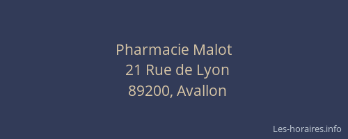 Pharmacie Malot