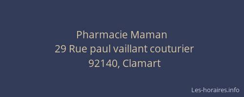 Pharmacie Maman
