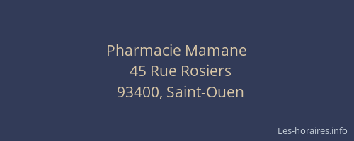 Pharmacie Mamane
