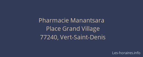 Pharmacie Manantsara
