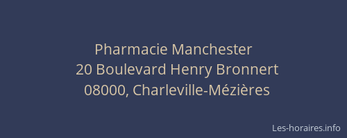 Pharmacie Manchester