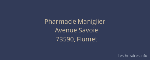 Pharmacie Maniglier