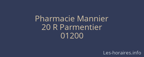 Pharmacie Mannier