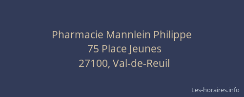 Pharmacie Mannlein Philippe