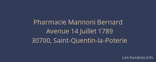 Pharmacie Mannoni Bernard