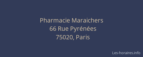 Pharmacie Maraichers