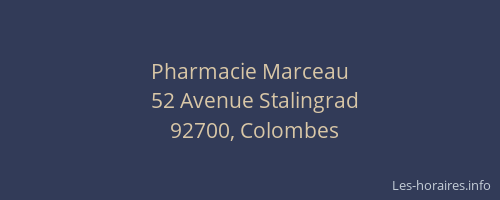 Pharmacie Marceau