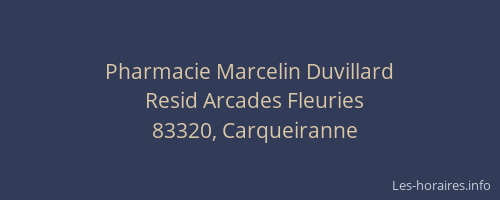 Pharmacie Marcelin Duvillard