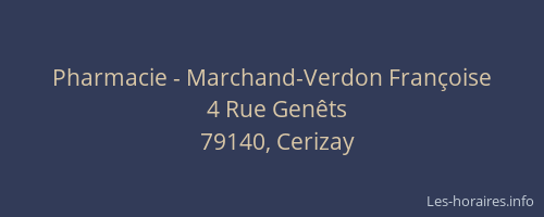 Pharmacie - Marchand-Verdon Françoise