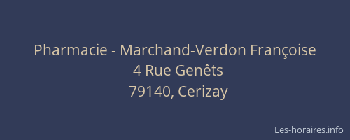 Pharmacie - Marchand-Verdon Fran&ccedil;oise