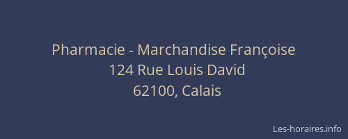 Pharmacie - Marchandise Françoise