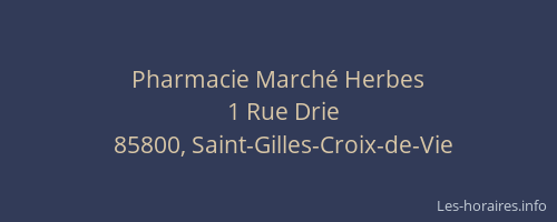Pharmacie Marché Herbes
