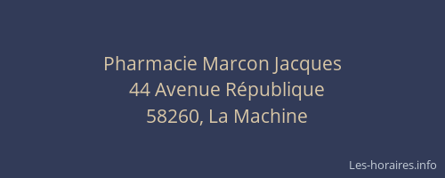 Pharmacie Marcon Jacques