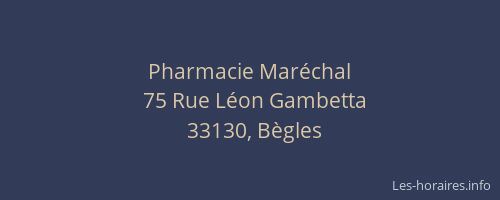 Pharmacie Mar&eacute;chal