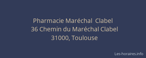 Pharmacie Maréchal  Clabel