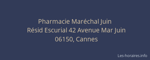 Pharmacie Maréchal Juin