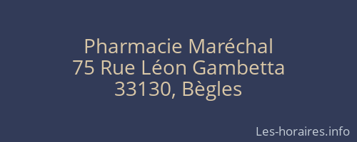 Pharmacie Maréchal