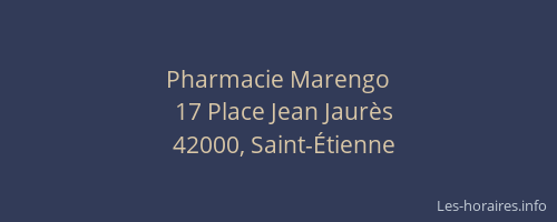 Pharmacie Marengo