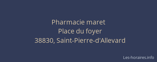 Pharmacie maret