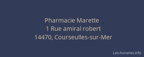 Pharmacie Marette