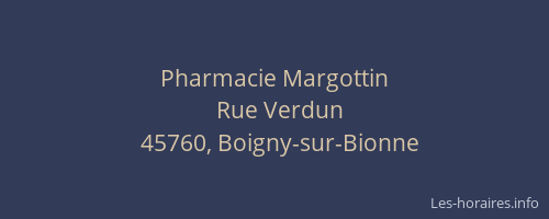 Pharmacie Margottin