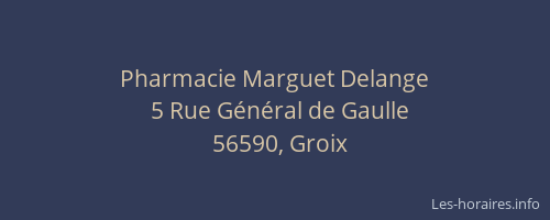 Pharmacie Marguet Delange