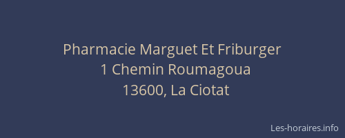 Pharmacie Marguet Et Friburger