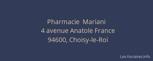 Pharmacie  Mariani