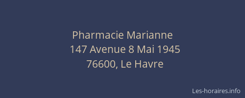 Pharmacie Marianne