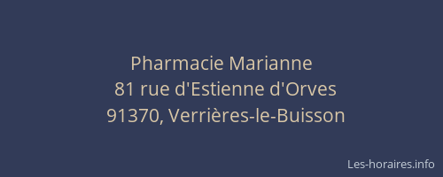 Pharmacie Marianne