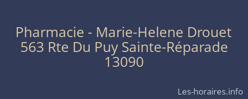 Pharmacie - Marie-Helene Drouet