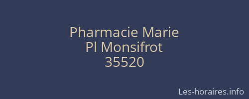 Pharmacie Marie
