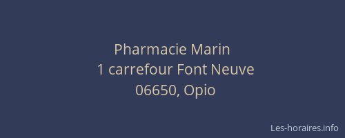 Pharmacie Marin