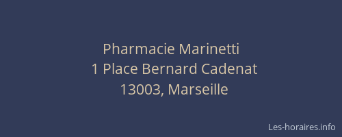 Pharmacie Marinetti