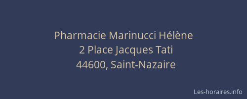 Pharmacie Marinucci Hélène