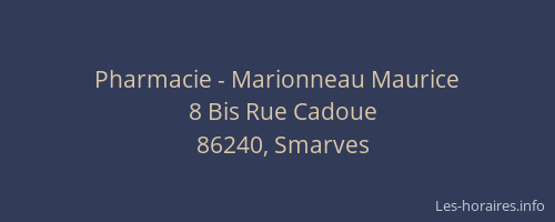 Pharmacie - Marionneau Maurice