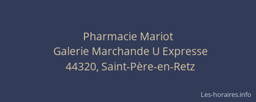 Pharmacie Mariot